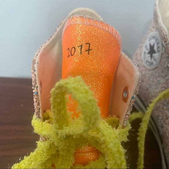 #34 Converse J W Anderson Chuck Taylor glitter High Top Sneaker Mens 11 - Picture 12 of 16